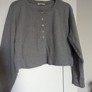 Wilfred cropped waffle top